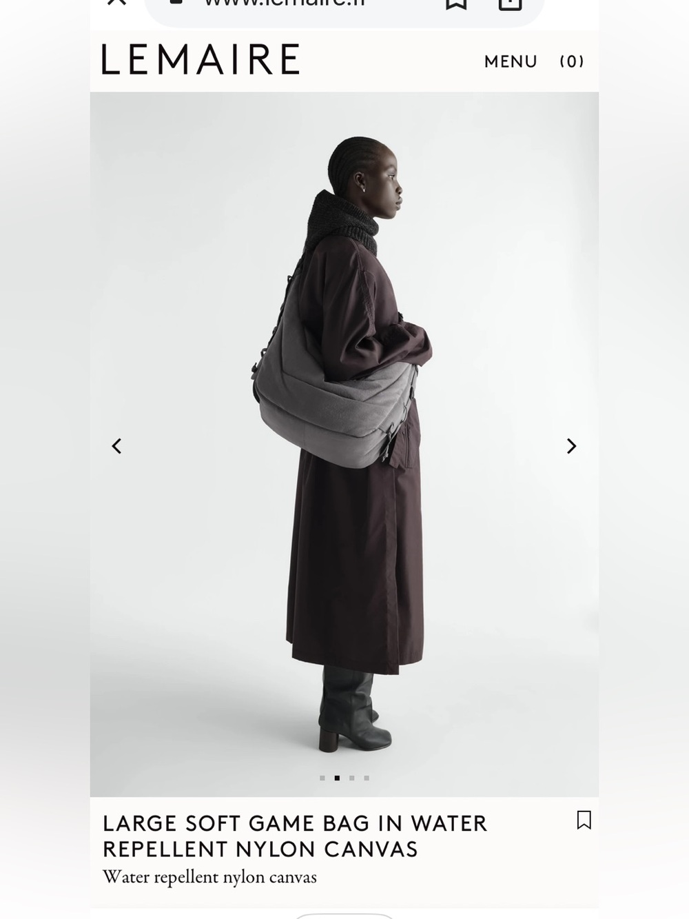 Lemaire large Quilted Brown Hobo Shoulder Bag